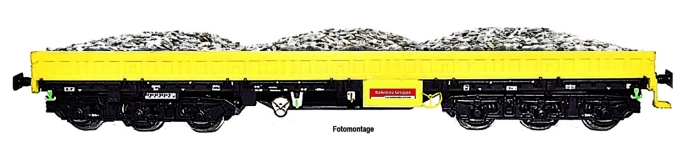 NPE Modellbau NW22977 - H0 - Bauzugwagen Samms-u 454 mit Schotter, DR, Ep. IV